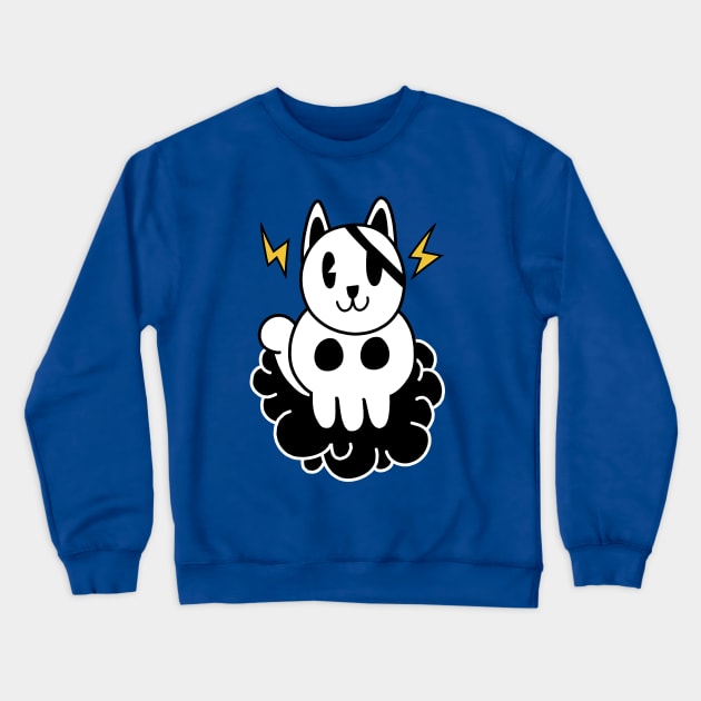 Pirate Cat Storm Crewneck Sweatshirt by pako-valor